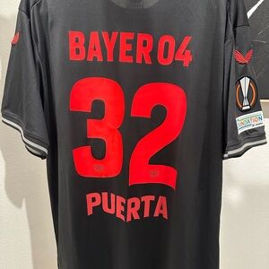 2024-25 Bayer Leverkusen Gustavo Puerta Soccer Jersey